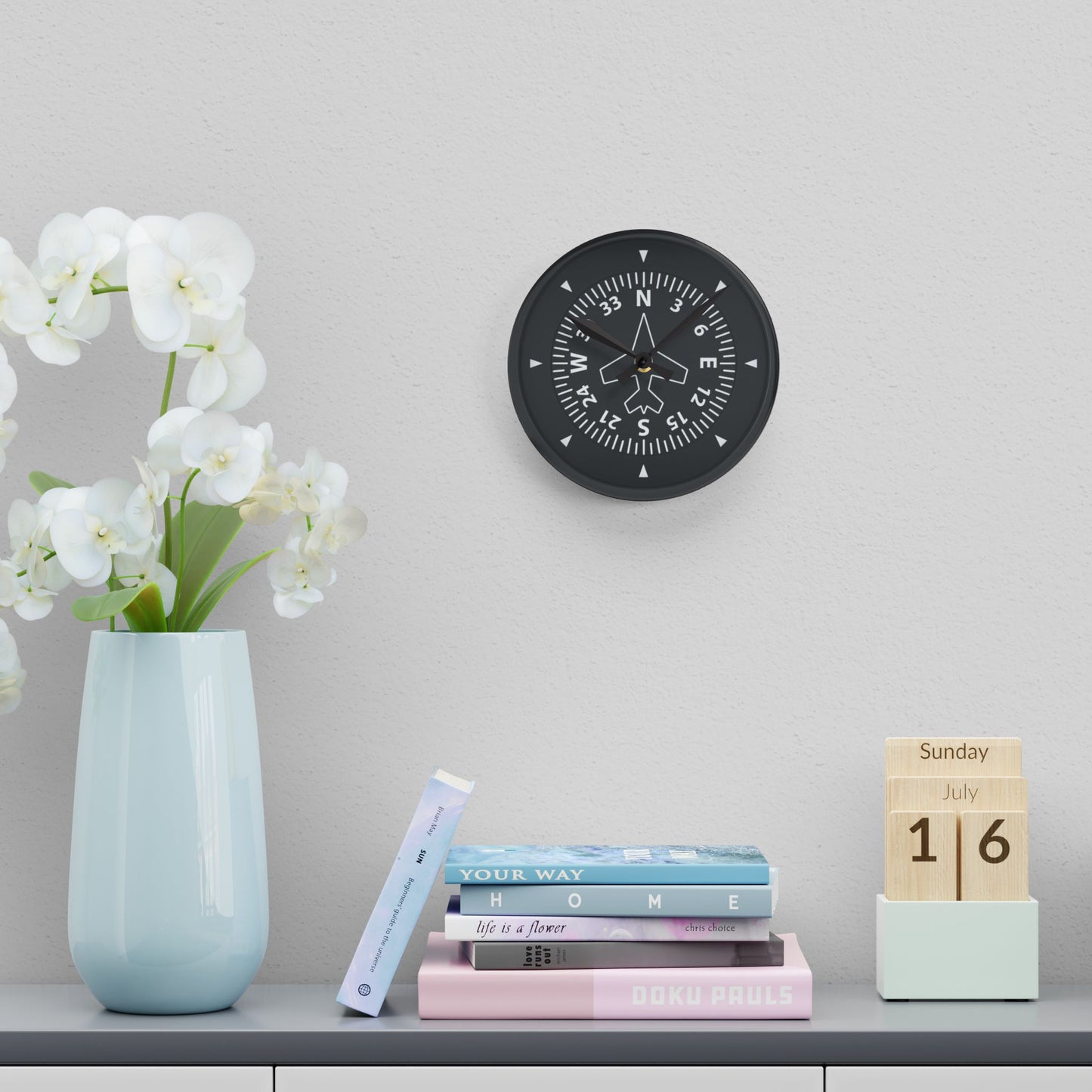 Compass Wall Clock