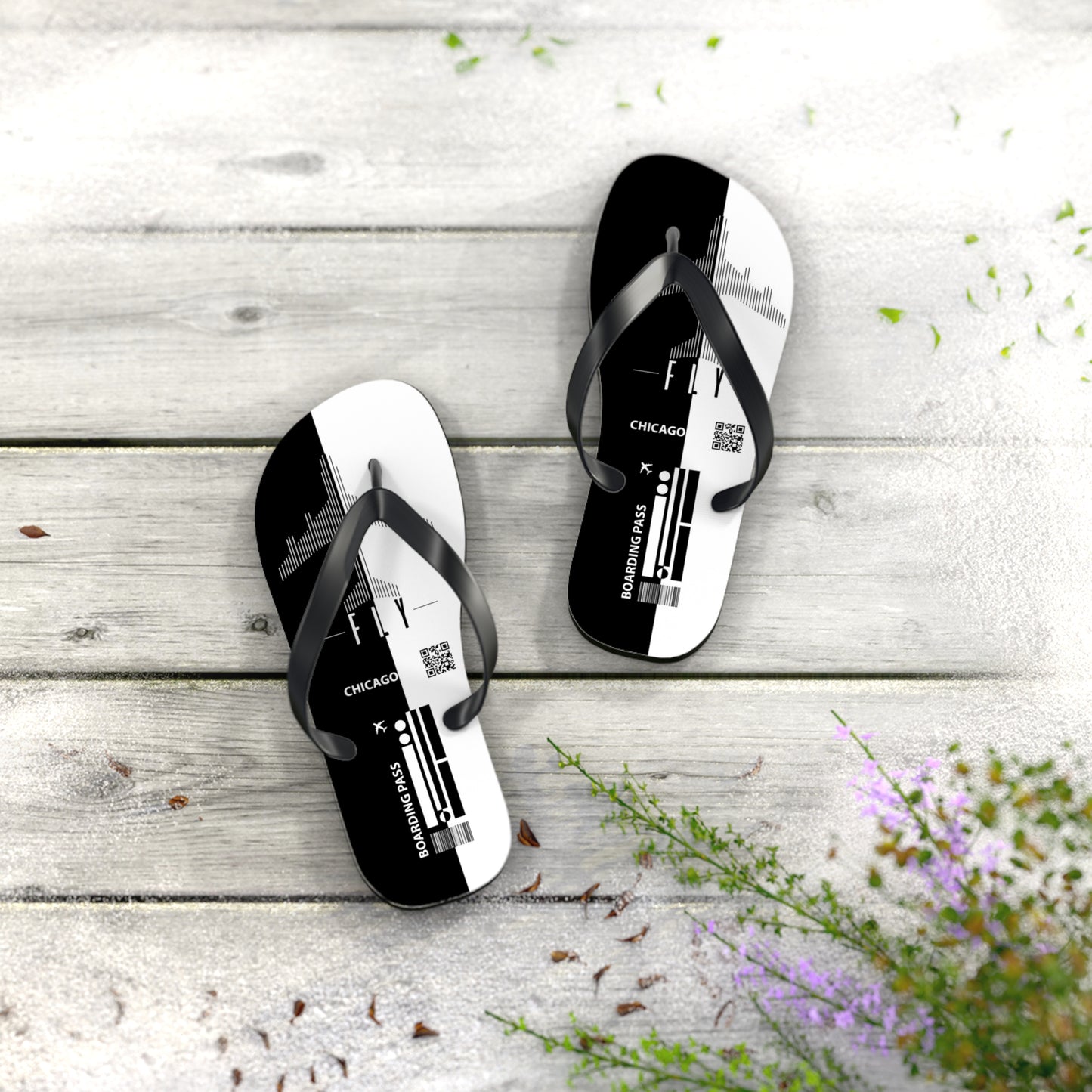 Boarding Pass Flip-Flops