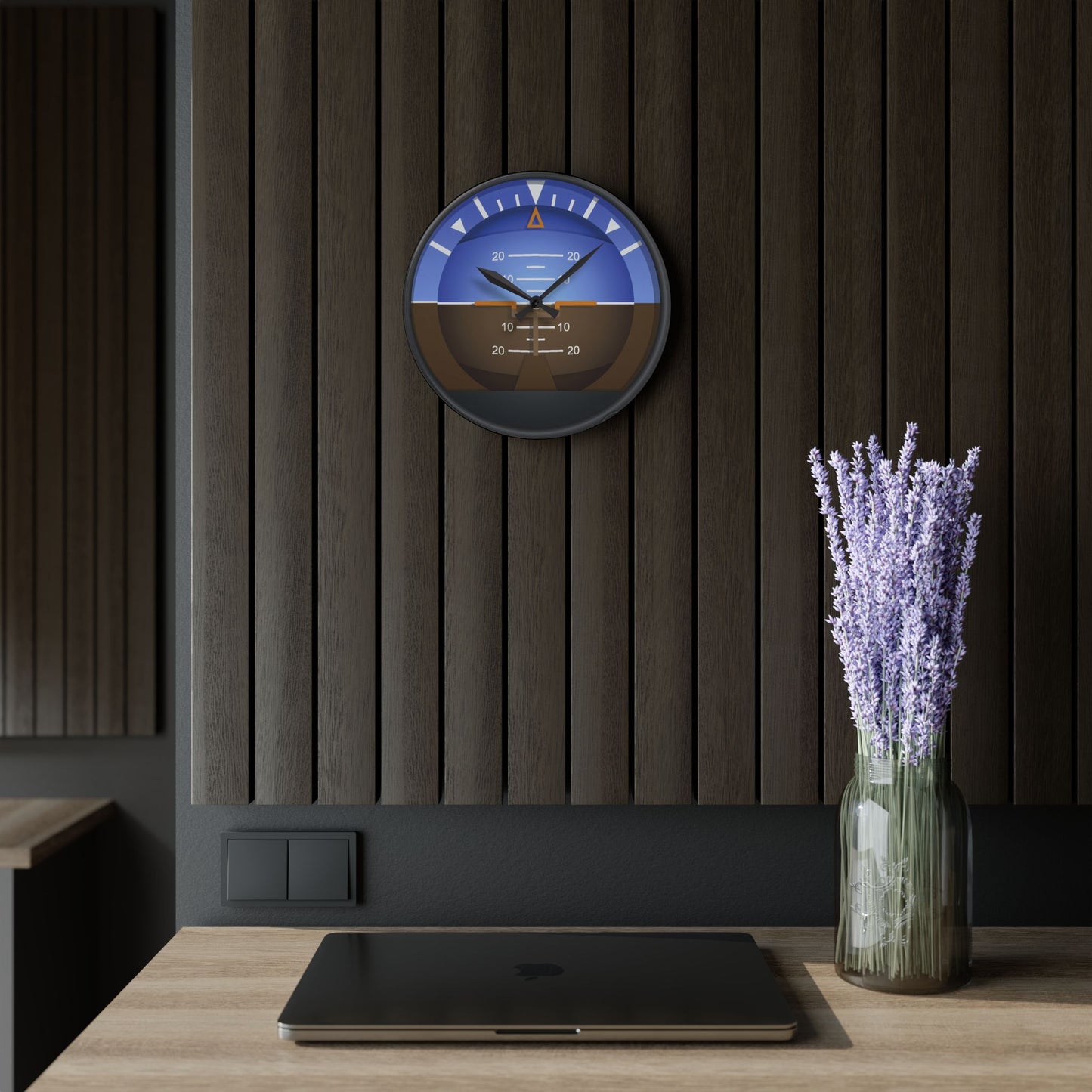 Artificial Horizon Wall Clock