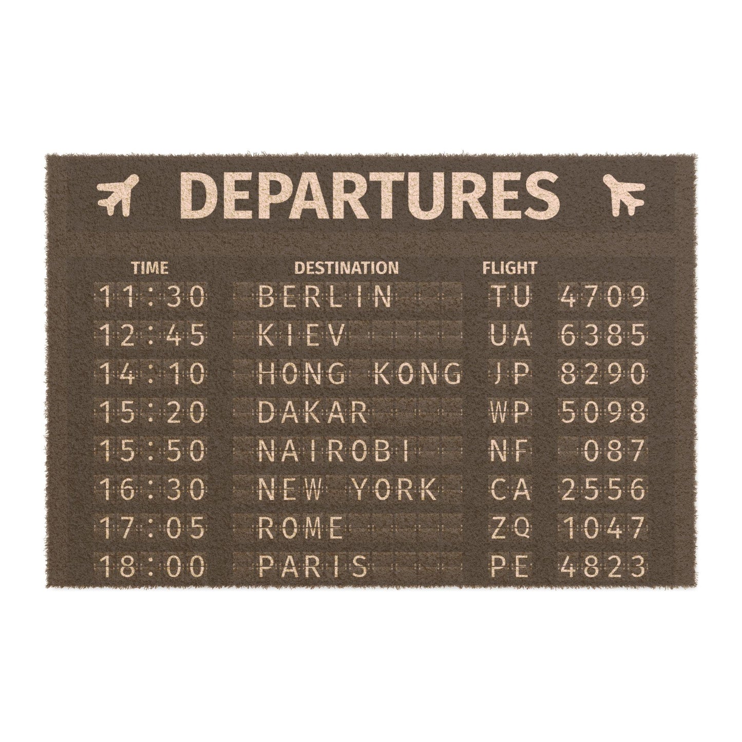 Departure Board Doormat