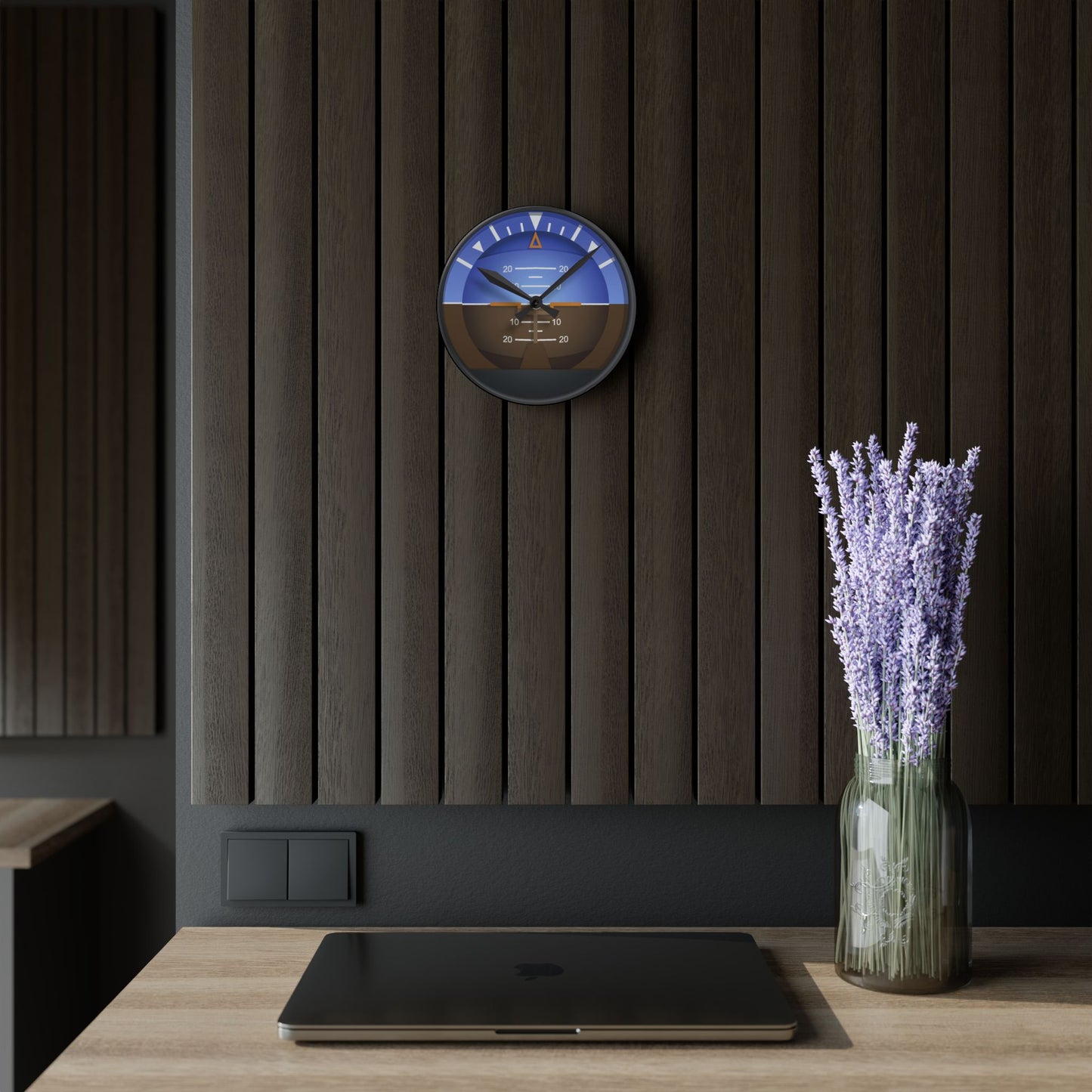 Artificial Horizon Wall Clock