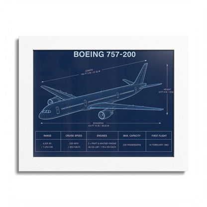 Boeing 757-200 Framed Poster