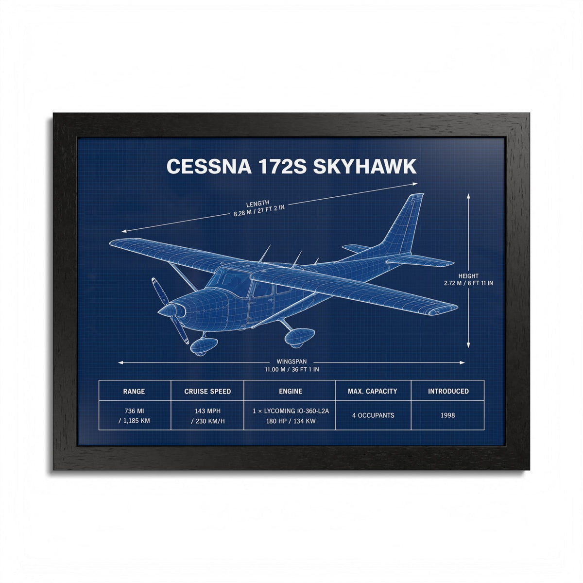 Cessna 172S Skyhawk Framed Poster