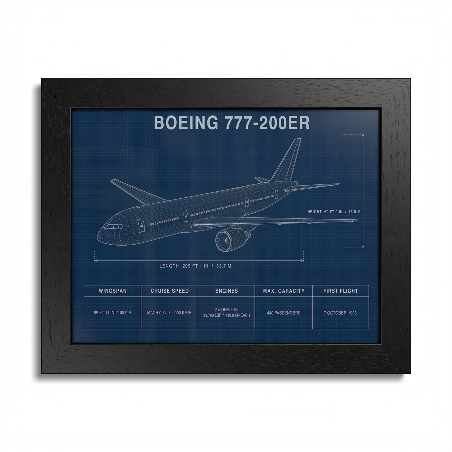 Boeing 777-200ER Framed Poster