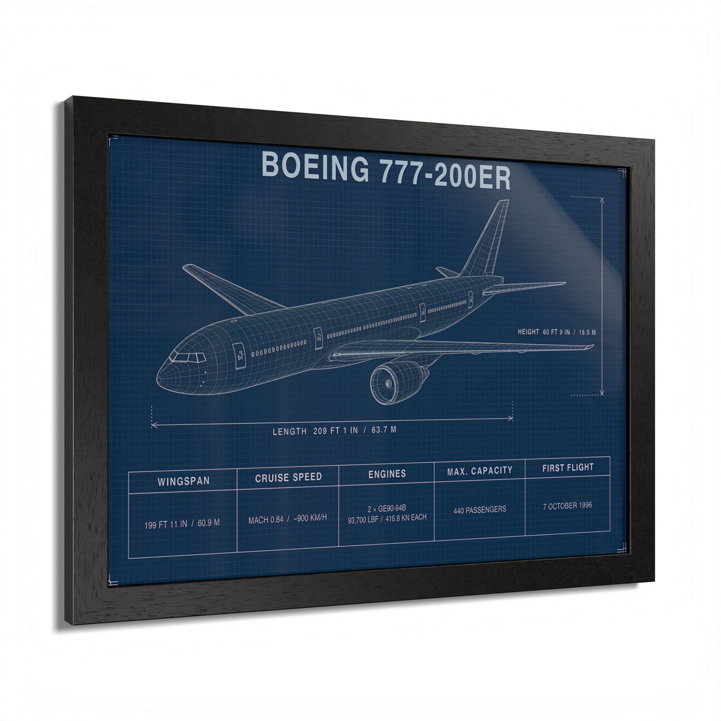 Boeing 777-200ER Framed Poster