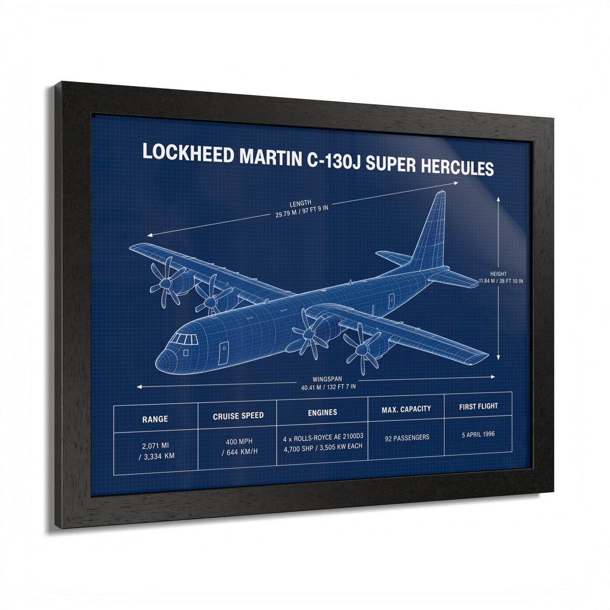 Lockheed Martin C-130J Super Hercules Framed Poster