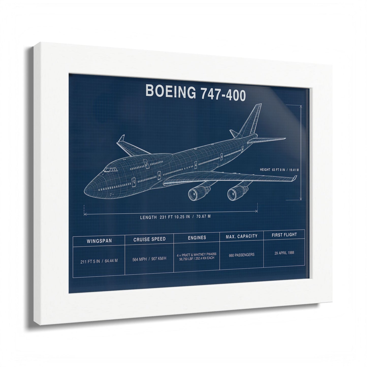 Boeing 747 Framed Poster