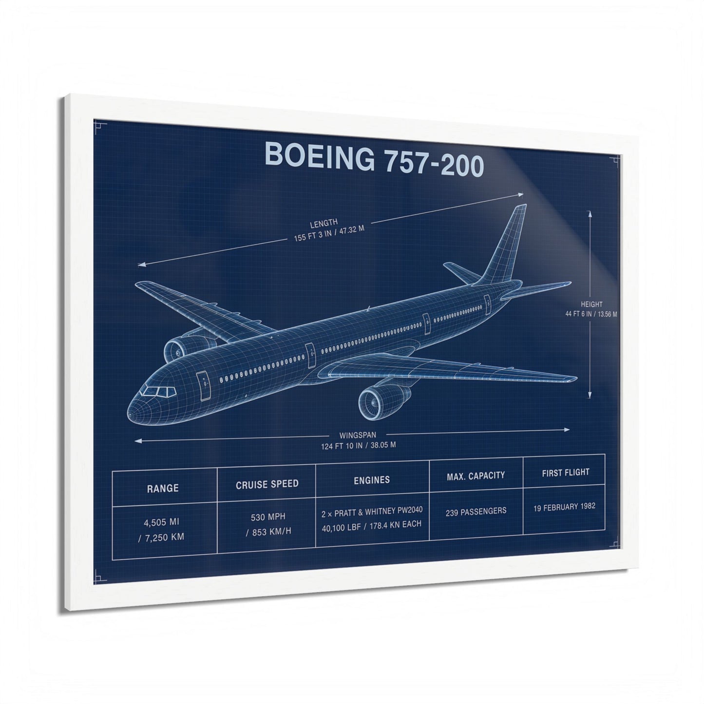 Boeing 757-200 Framed Poster