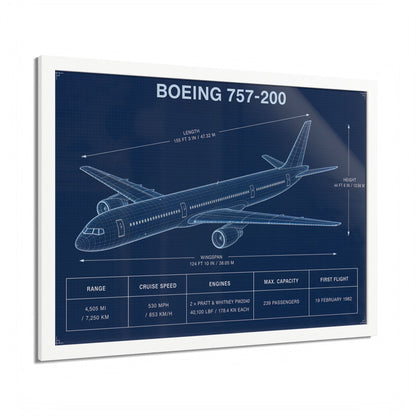 Boeing 757-200 Framed Poster