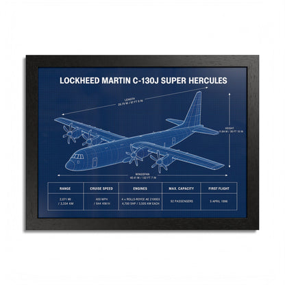 Lockheed Martin C-130J Super Hercules Framed Poster