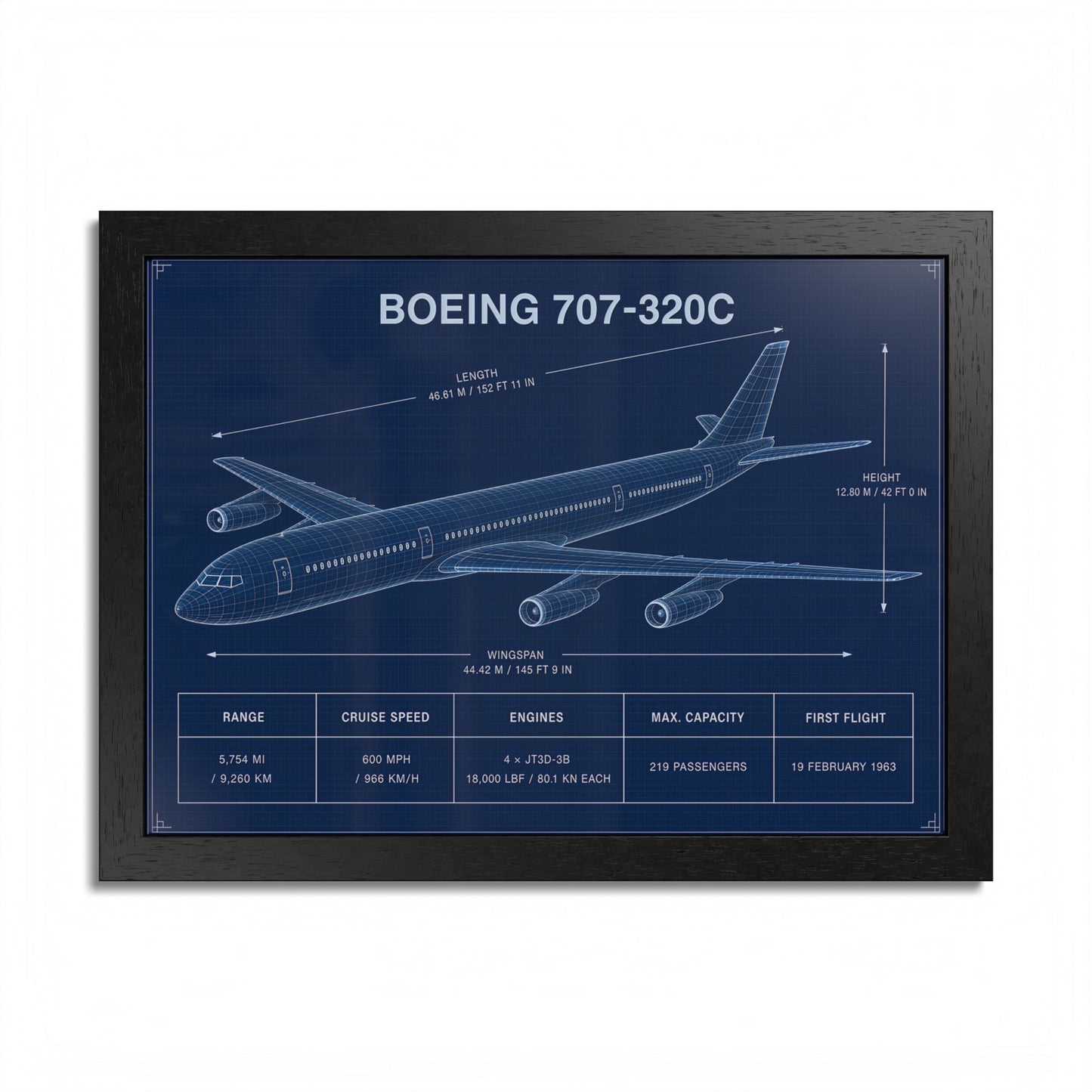 Boeing 707-320C Framed Poster