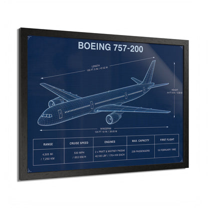 Boeing 757-200 Framed Poster