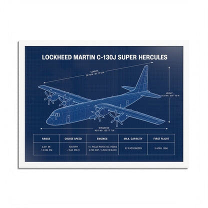 Lockheed Martin C-130J Super Hercules Framed Poster