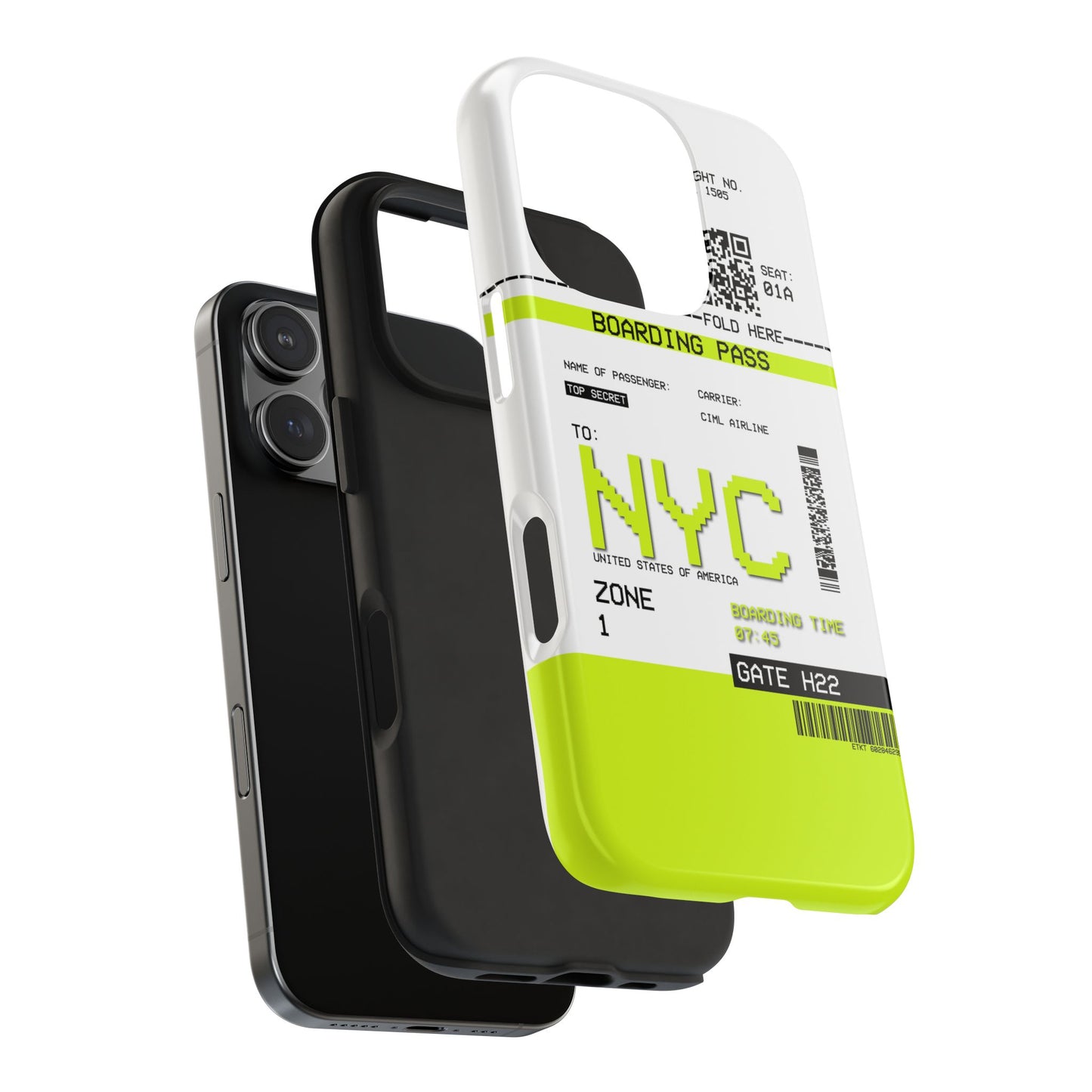 Boarding Pass NYC Phone Case