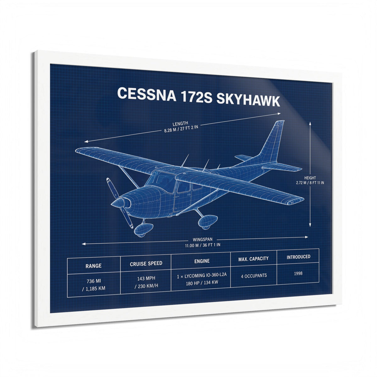 Cessna 172S Skyhawk Framed Poster