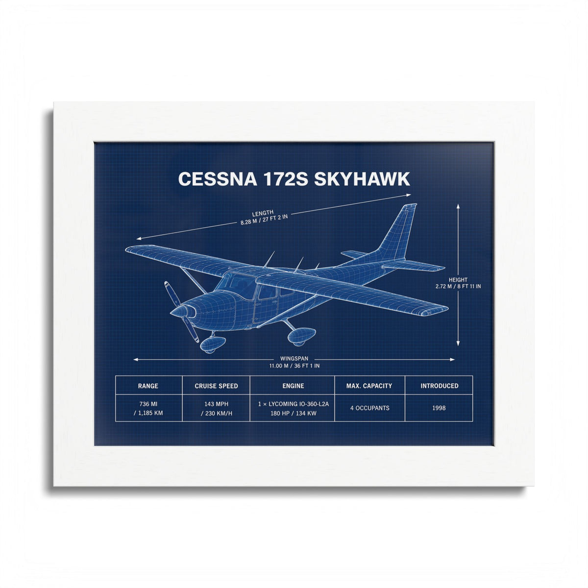 Cessna 172S Skyhawk Framed Poster