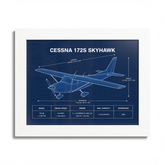 Cessna 172S Skyhawk Framed Poster