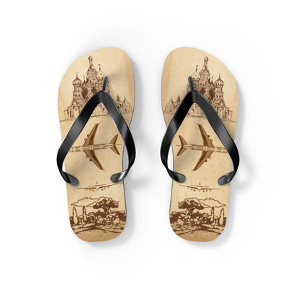Vintage Travel Flip-Flops