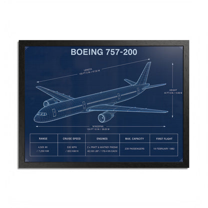 Boeing 757-200 Framed Poster