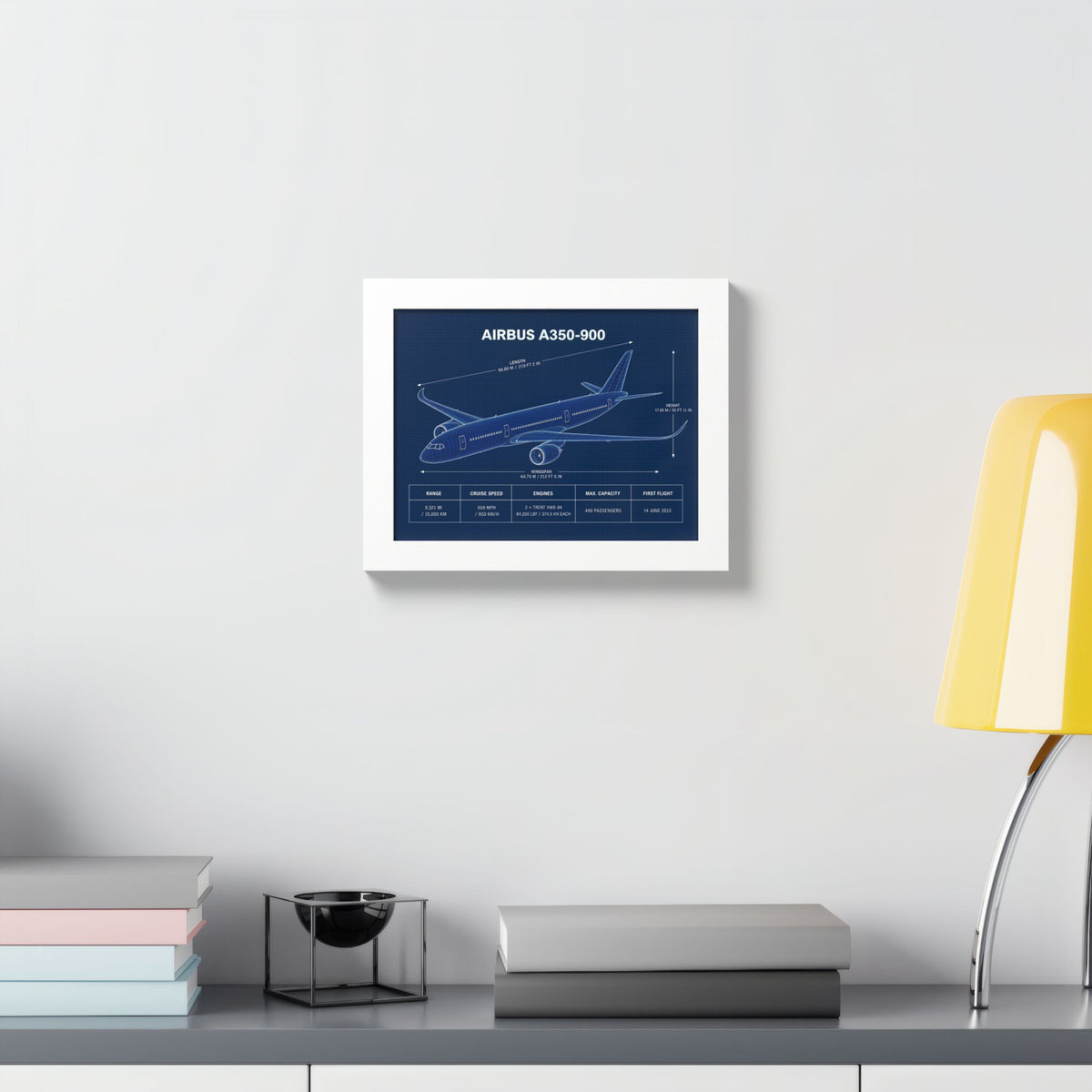 Airbus A350-900 Framed Poster