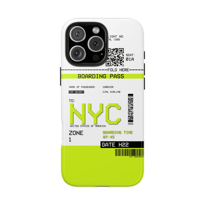 Boarding Pass NYC Phone Case