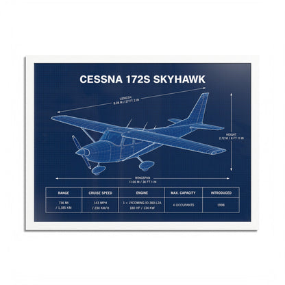 Cessna 172S Skyhawk Framed Poster