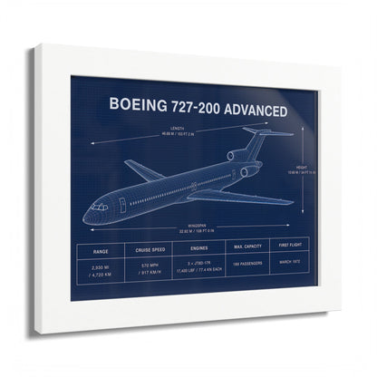 Boeing 727-200 Advanced Framed Poster