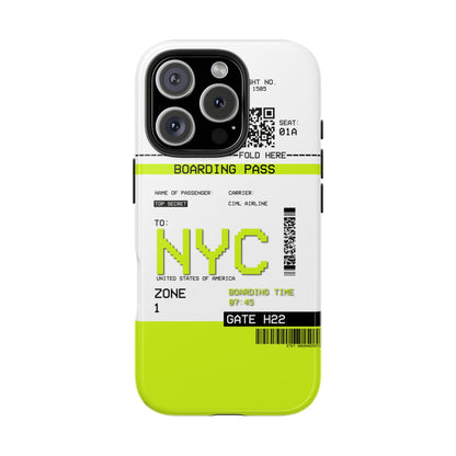 Boarding Pass NYC Phone Case