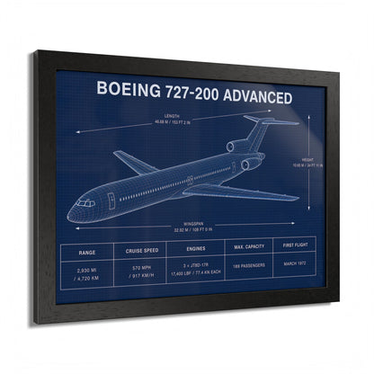 Boeing 727-200 Advanced Framed Poster