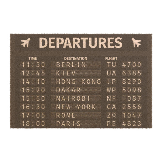 Departure Board Doormat