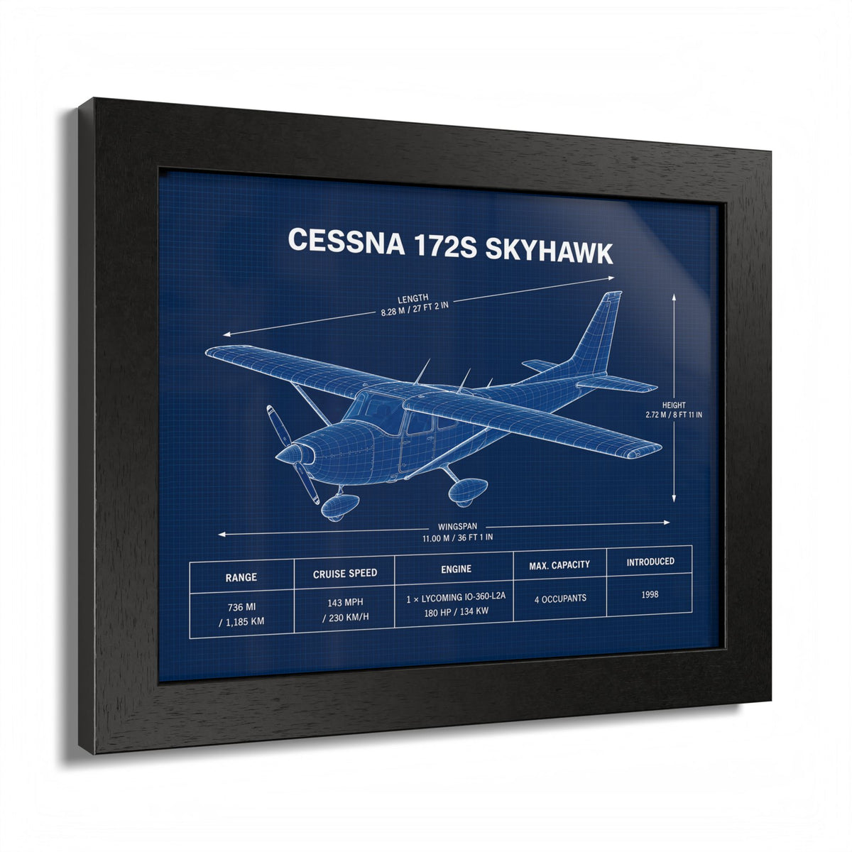 Cessna 172S Skyhawk Framed Poster
