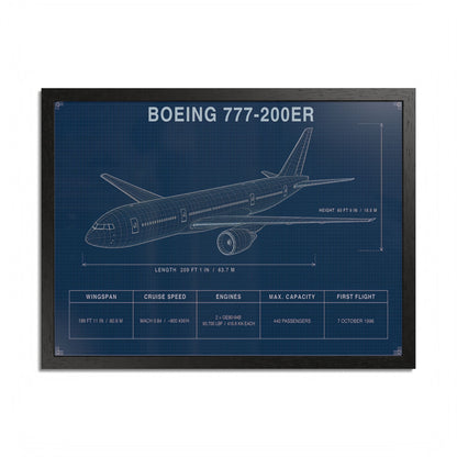 Boeing 777-200ER Framed Poster