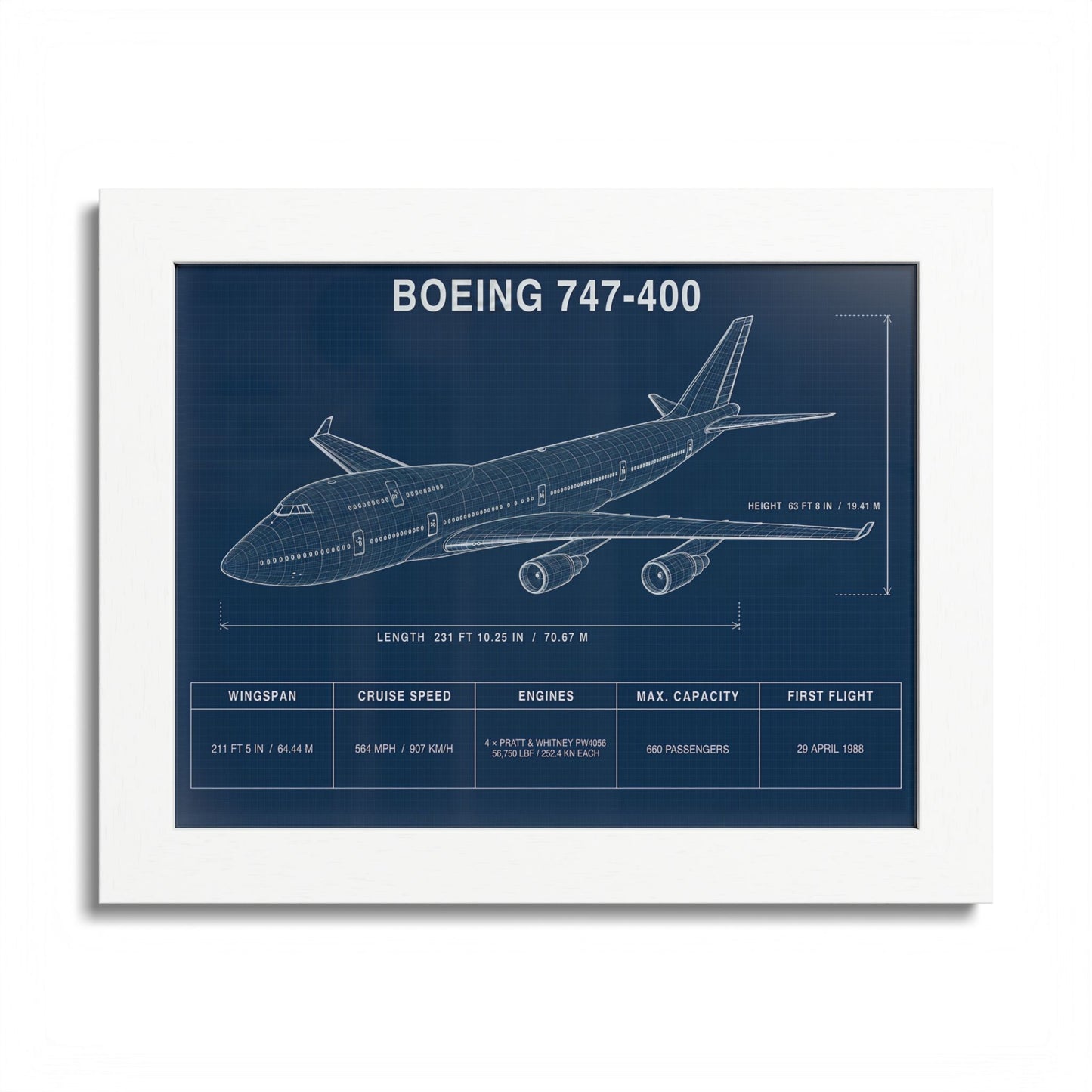 Boeing 747 Framed Poster