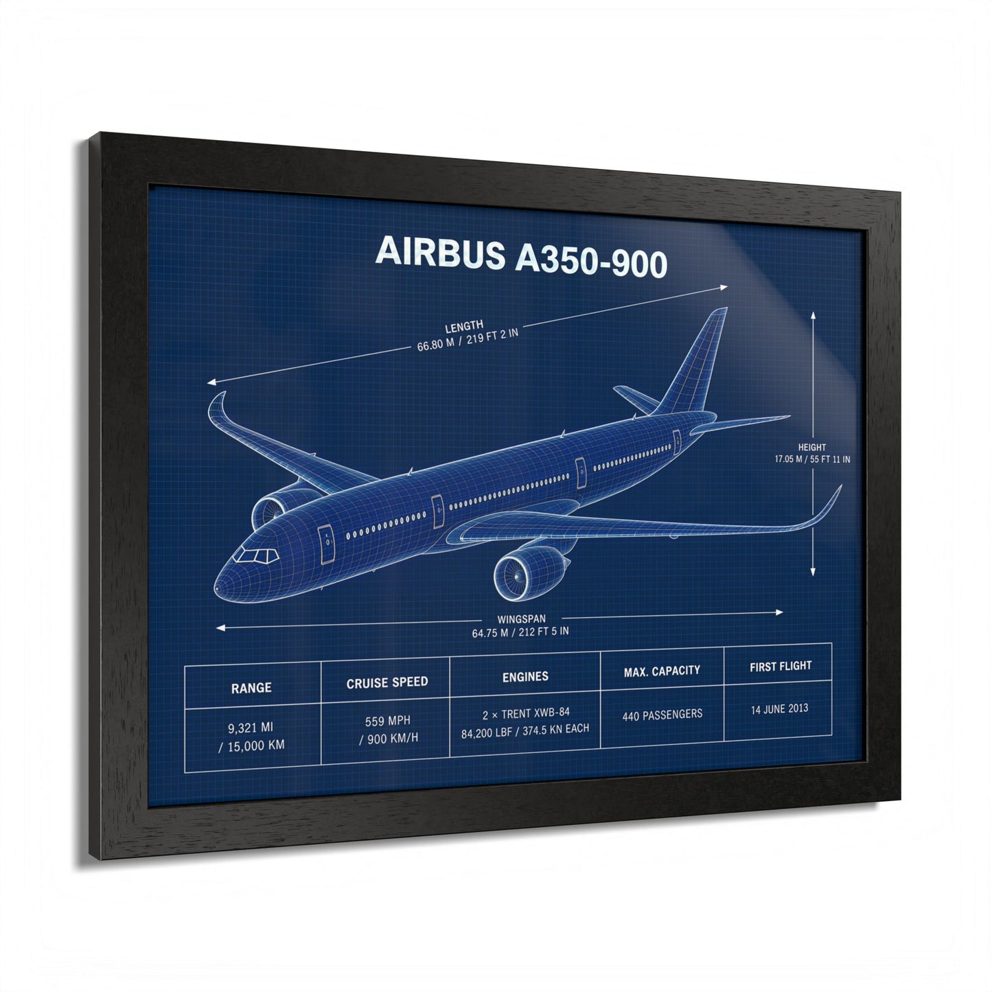 Airbus A350-900 Framed Poster