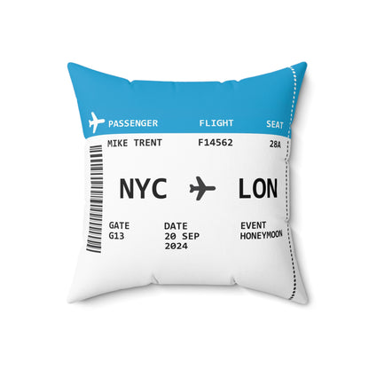 Airplane Ticket Pillow