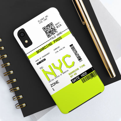 Boarding Pass NYC Phone Case