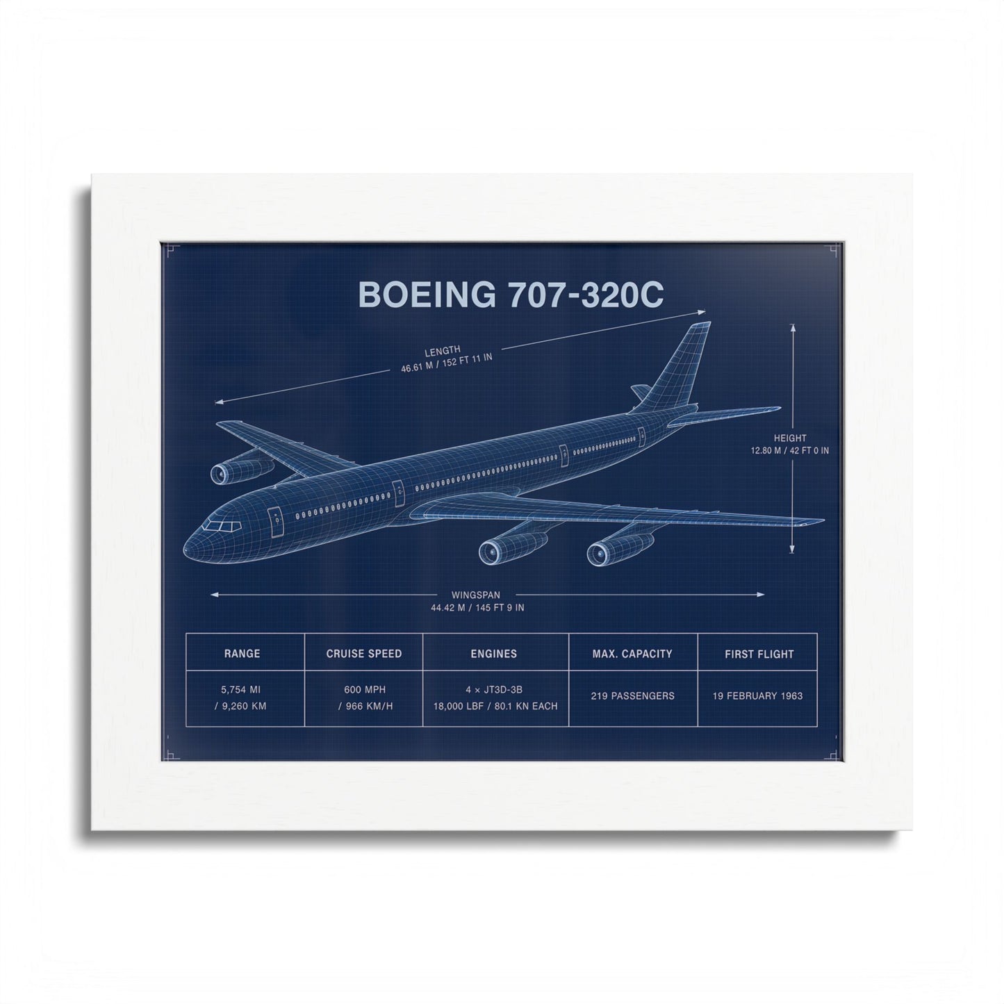 Boeing 707-320C Framed Poster