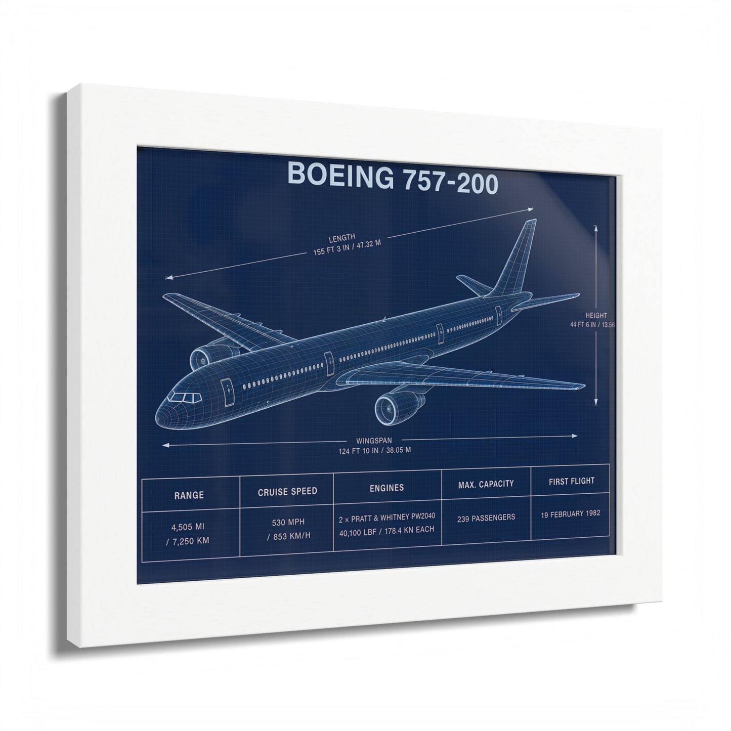 Boeing 757-200 Framed Poster