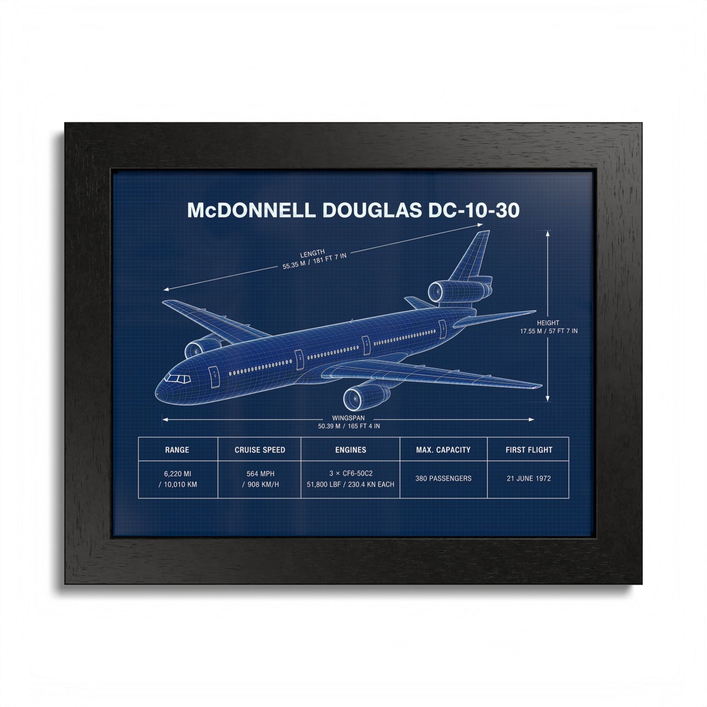 McDonnell Douglas DC-10-30 Framed Poster