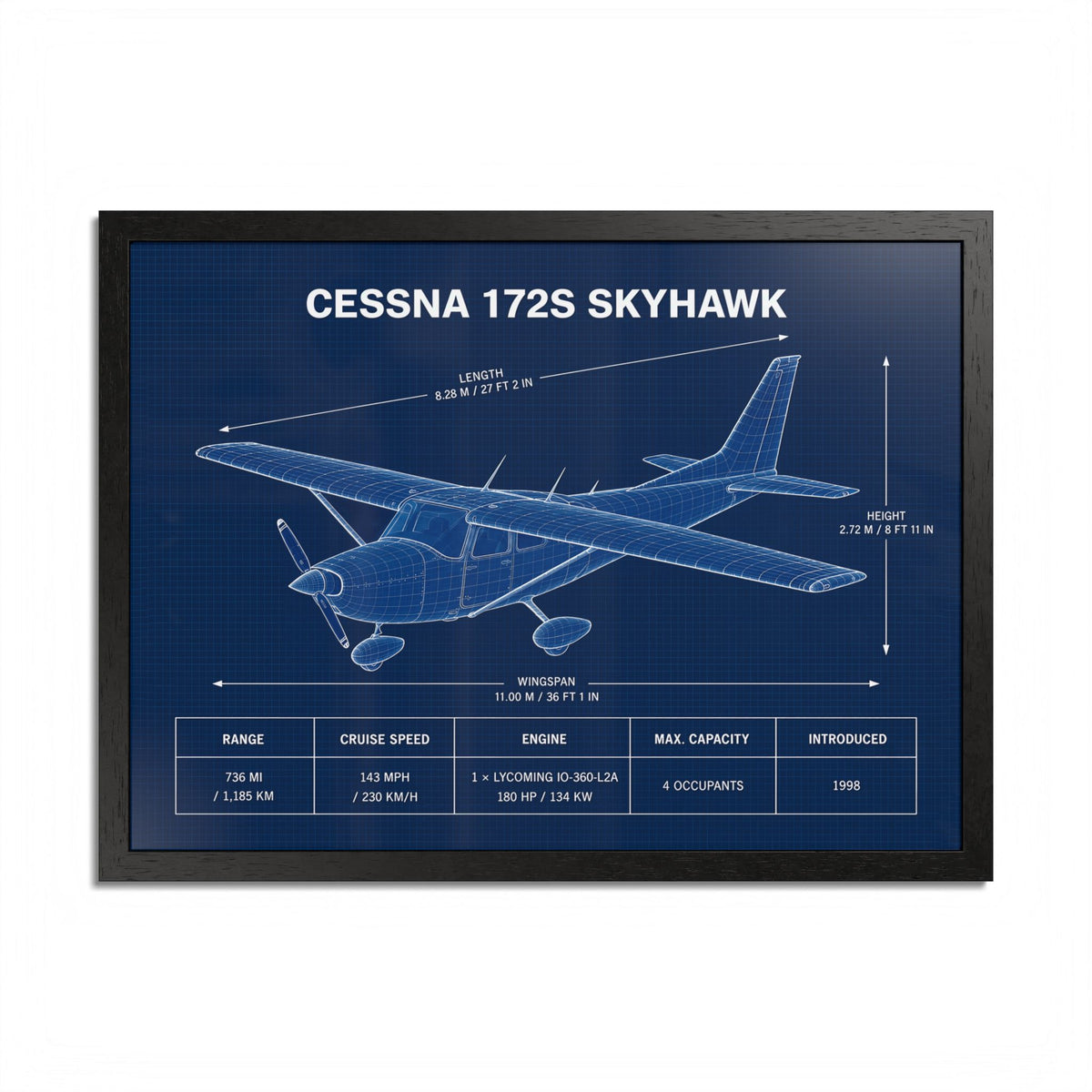 Cessna 172S Skyhawk Framed Poster