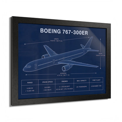 Boeing 767-300 ER Framed Poster