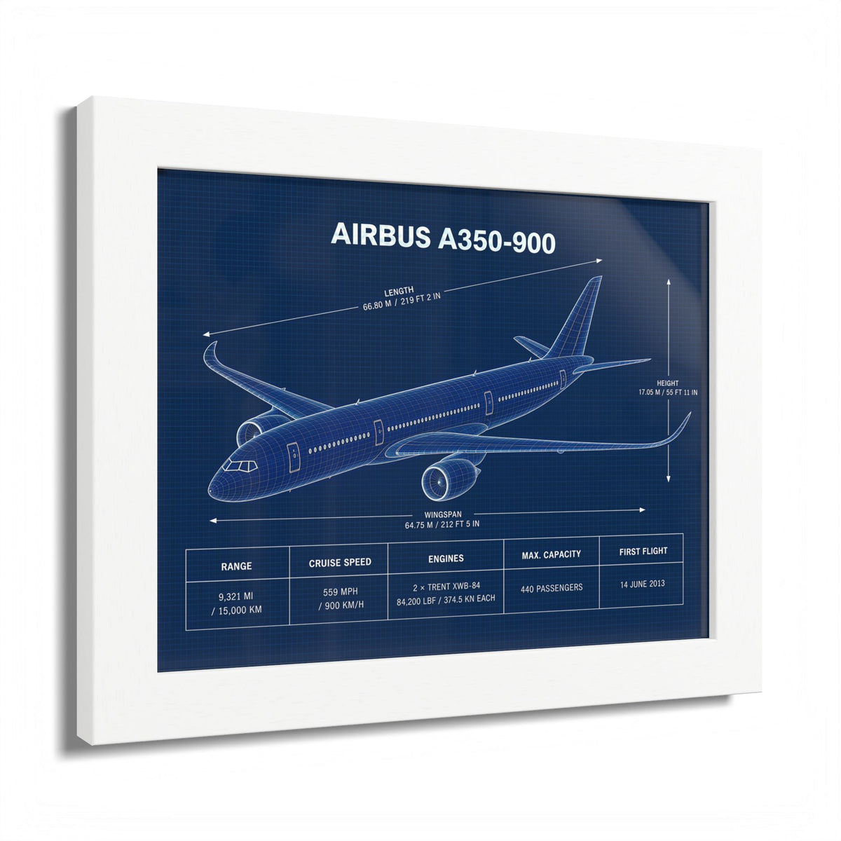 Airbus A350-900 Framed Poster