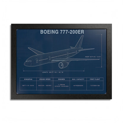 Boeing 777-200ER Framed Poster