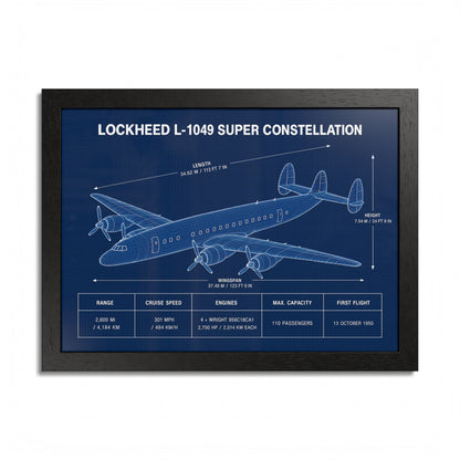 Lockheed L-1049 Super Constellation Framed Poster