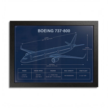 Boeing 737-800 Framed Poster