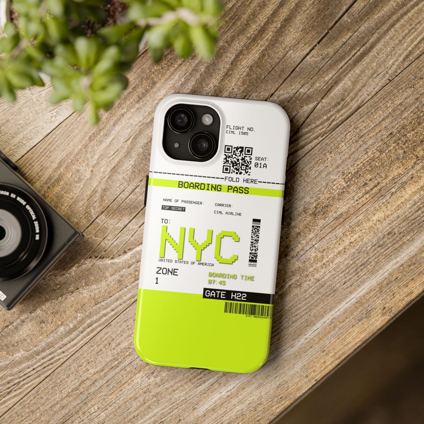 Boarding Pass NYC Phone Case