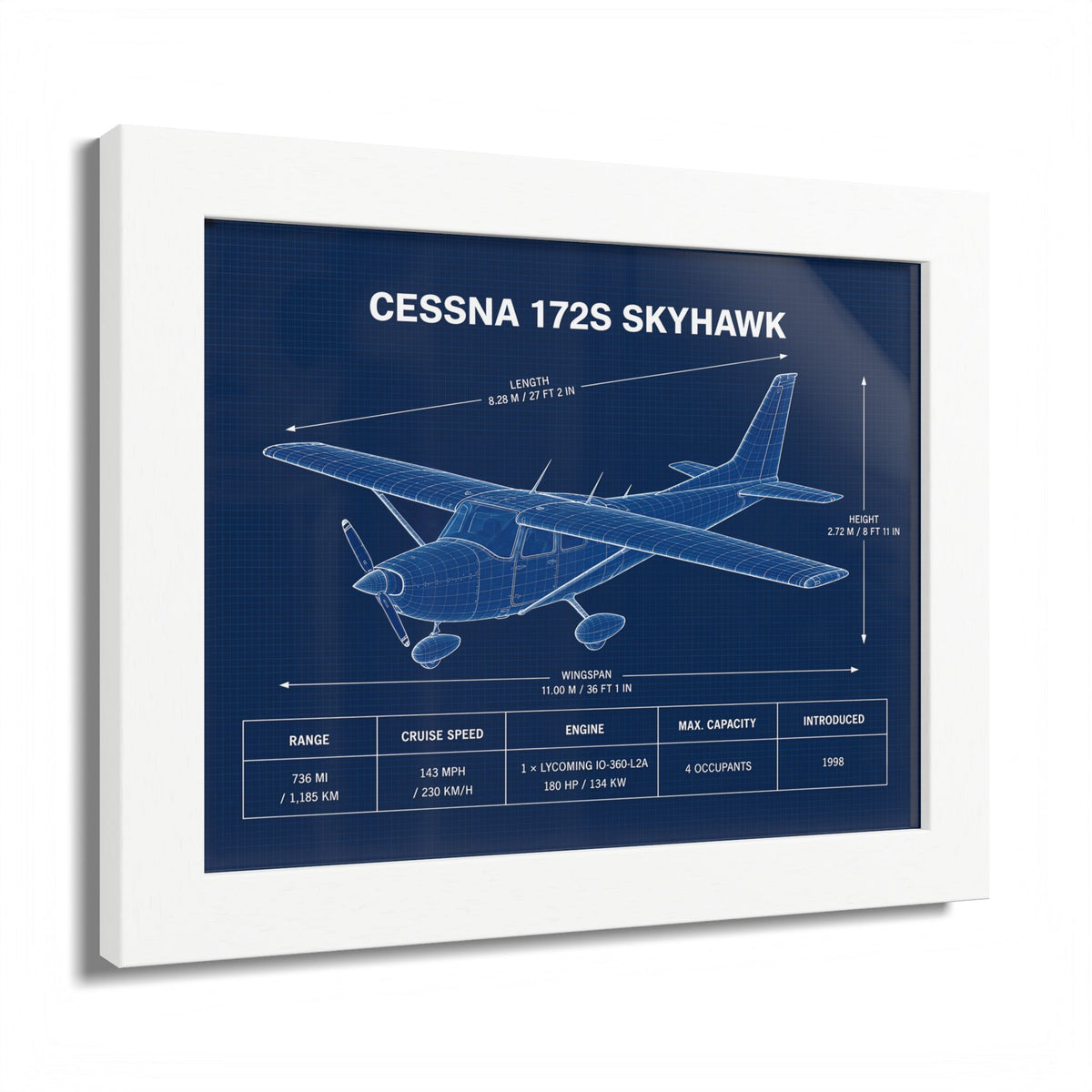 Cessna 172S Skyhawk Framed Poster