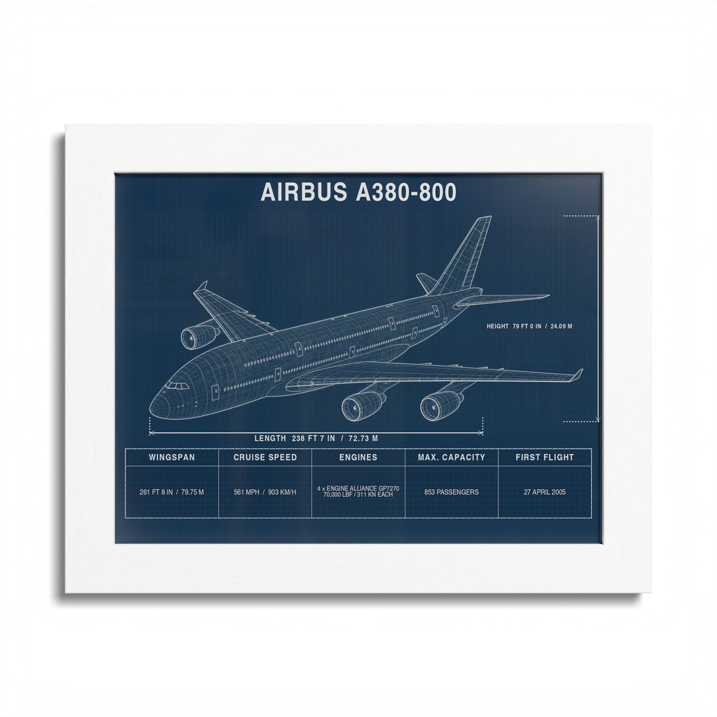 Airbus A380 Framed Poster