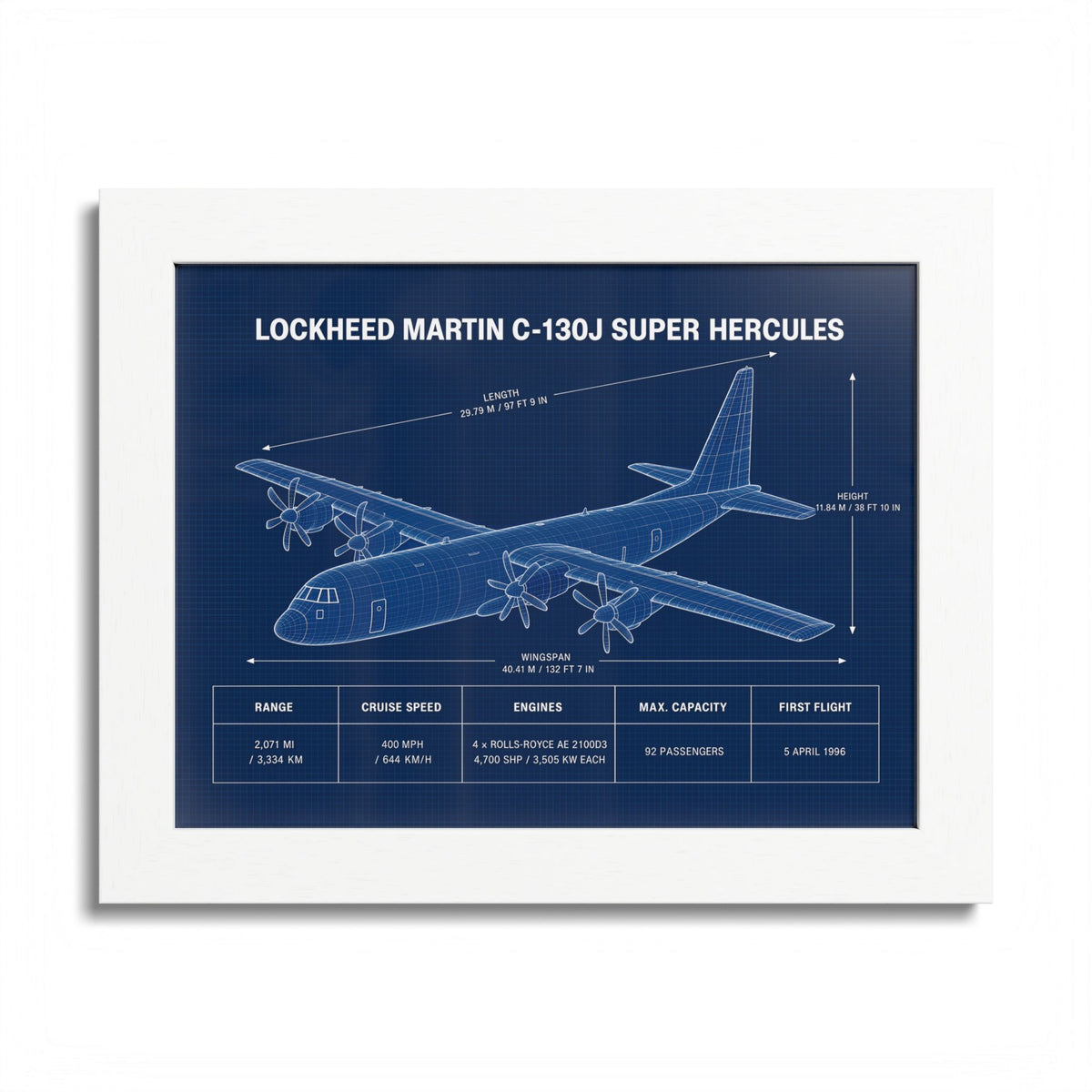 Lockheed Martin C-130J Super Hercules Framed Poster