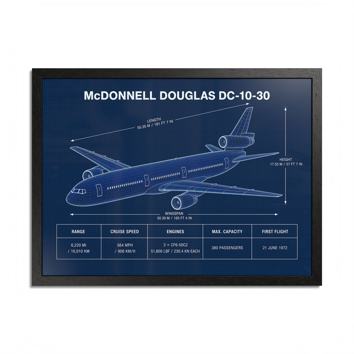 McDonnell Douglas DC-10-30 Framed Poster